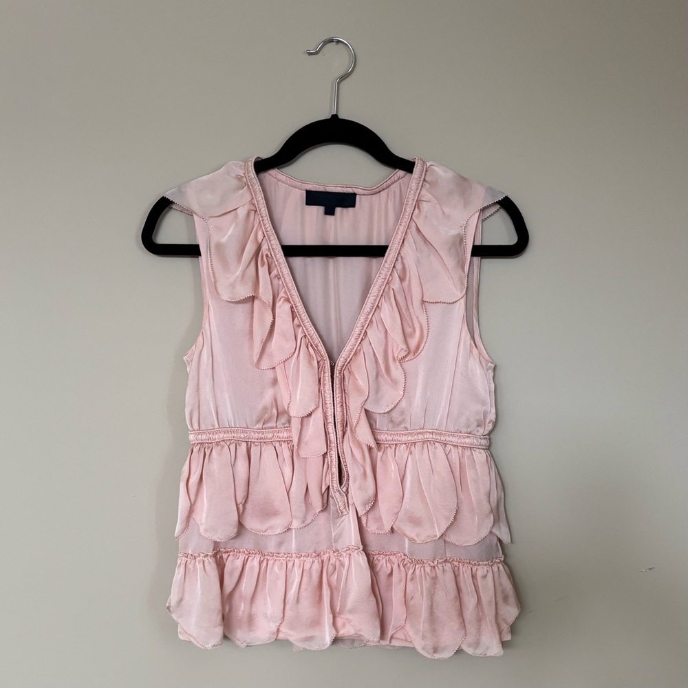 Jill Stuart Ruffled Sleeveless Top